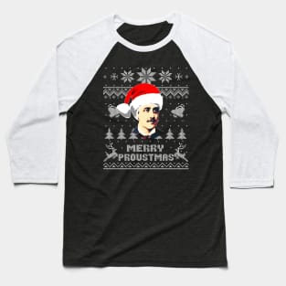 Marcel Proust Funny Christmas Baseball T-Shirt